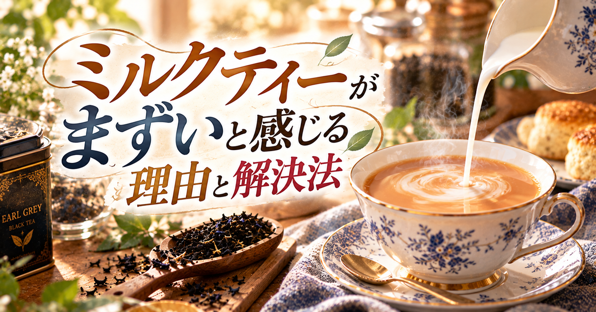 ミルクティーがまずいと感じる理由とおいしく飲むコツ｜自宅でも市販でも失敗しない工夫とおすすめの選び方
